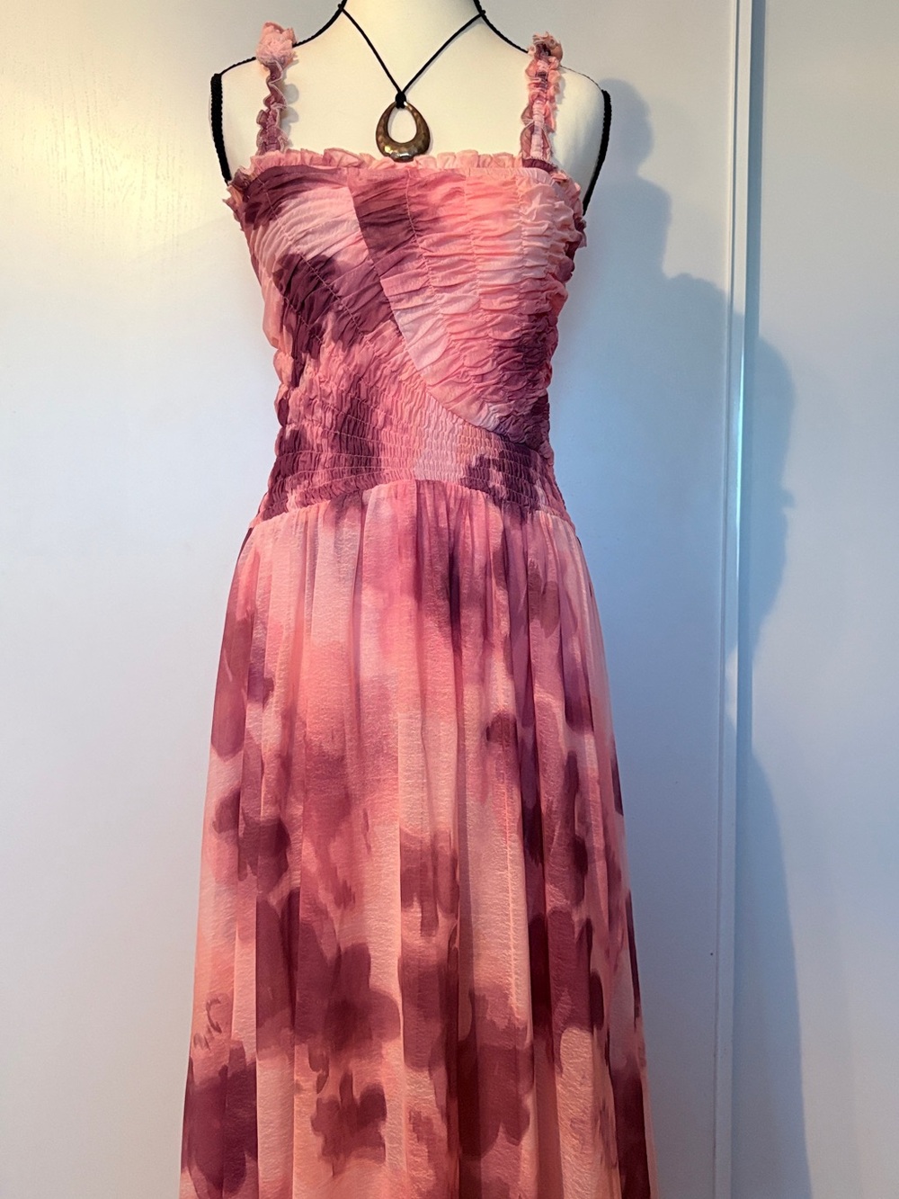 Free People Tessa Smocked Midi Dress